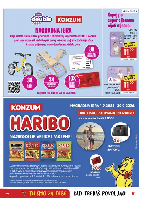Konzum katalog — stranica 46: VIOLETA PELENE Junior 5, 52/1 (vrijedi 02. 09. 2026.–08. 09. 2026.)