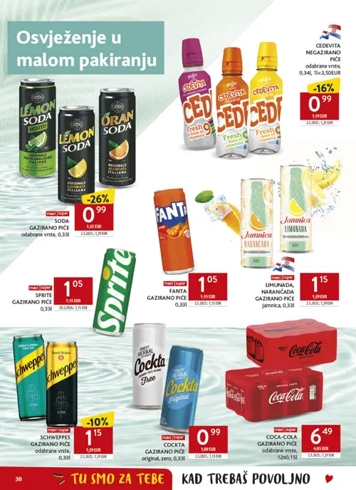 Konzum katalog — stranica 38: CREDO GAZIRANO PIĆE (vrijedi 09. 09. 2026.–15. 09. 2026.)