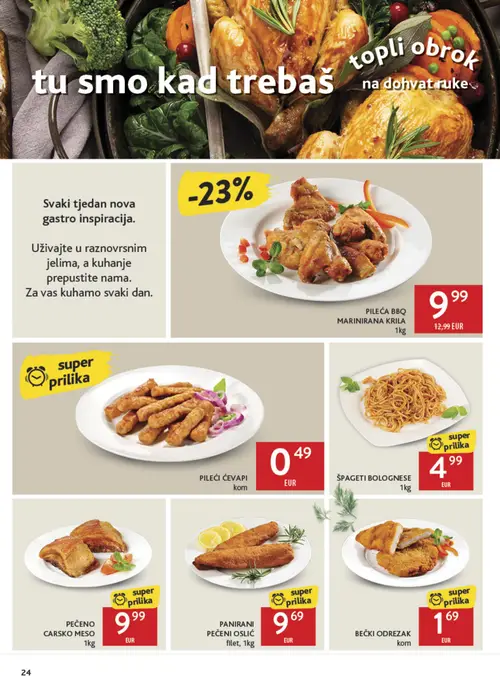 Konzum katalog — stranica 24: PILEĆA BBQ MARINIRANA KRILA (vrijedi 23. 09. 2026.–29. 09. 2026.)
