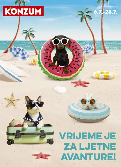 Konzum katalog — stranica 1 (vrijedi 06. 07. 2026.–26. 07. 2026.)