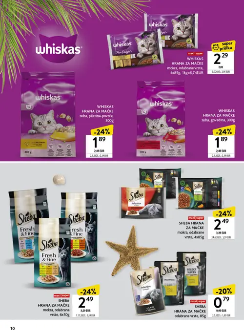 Konzum katalog — stranica 10: Sheba SHEBA HRANA ZA MAČKE mokra, odabrane vrste, Sheba SHEBA HRANA ZA MAČKE mokra, odabrane vrste, SHEBA SHEBA HRANA ZA MAČKE odabrane vrste, whiskas WHISKAS HRANA ZA MAČKE mokra, odabrane vrste (vrijedi 06. 07. 2026.–26. 07. 2026.)