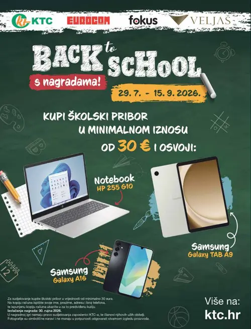 KTC katalog — stranica 2: Samsung Samsung Galaxy TAB A9, Notebook HP 255 G10, Samsung Samsung Galaxy A16 (vrijedi 26. 08. 2026.–08. 09. 2026.)
