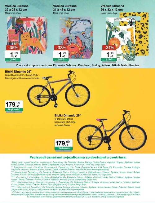 KTC katalog — stranica 13: Vrećica ukrasna, Vrećica ukrasna, Vrećica ukrasna, Bicikl Dinamic 26" (vrijedi 01. 07. 2026.–14. 07. 2026.)
