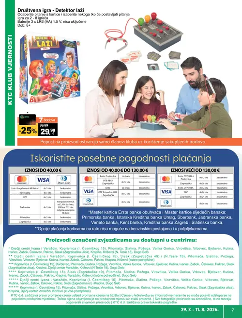 KTC katalog — stranica 7: KTC Družtvena igra - Detektor laži (vrijedi 29. 07. 2026.–11. 08. 2026.)