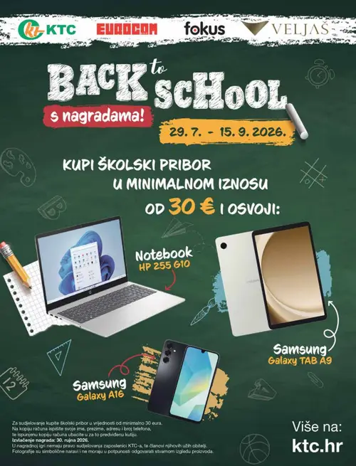 KTC katalog — stranica 10: Samsung Samsung Galaxy A16, Notebook HP 255 G10, Samsung Samsung Galaxy TAB A9 (vrijedi 12. 08. 2026.–25. 08. 2026.)