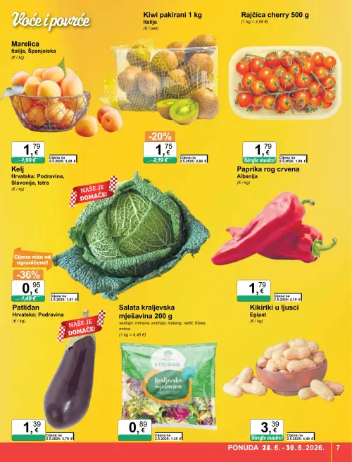 KTC katalog — stranica 7: Kikiriki u ljusci, Patliđan, Salata kraljevska mješavina, Kikiriki u ljusci (vrijedi 24. 06. 2026.–30. 06. 2026.)