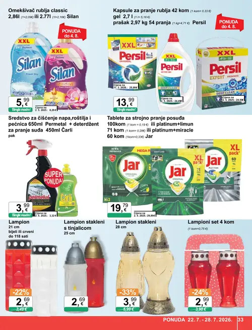 KTC katalog — stranica 33: Lampion stakleni, Lampion set, Lampion (vrijedi 22. 07. 2026.–28. 07. 2026.)