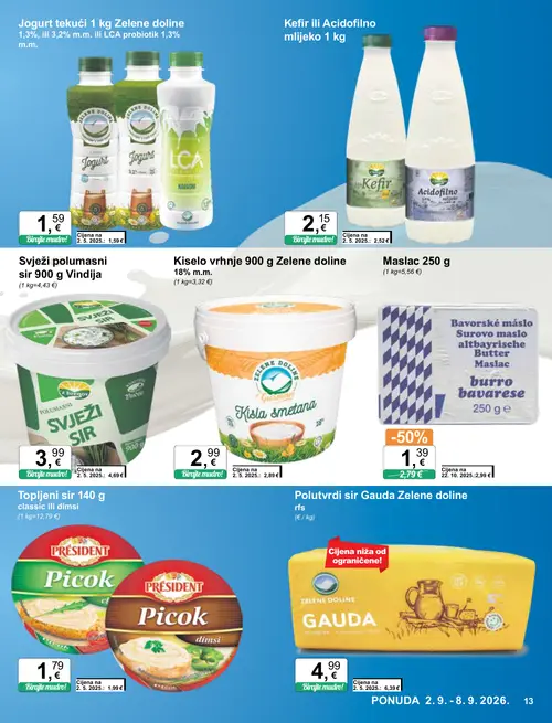 KTC katalog — stranica 13: Maslac 250 g (vrijedi 02. 09. 2026.–08. 09. 2026.)