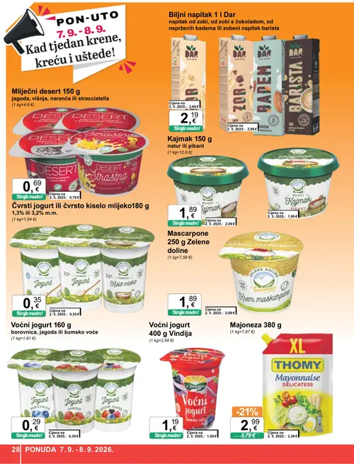 KTC katalog — stranica 28: THOMY Majoneza (vrijedi 02. 09. 2026.–08. 09. 2026.)
