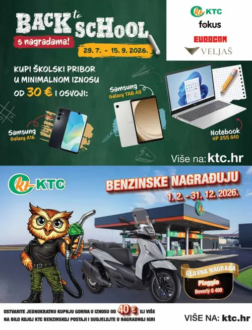 KTC katalog — stranica 10: Samsung Samsung Galaxy A16, Samsung Samsung Galaxy TAB A9, HP Notebook HP 255 G10, Gorivo (vrijedi 06. 08. 2026.–11. 08. 2026.)