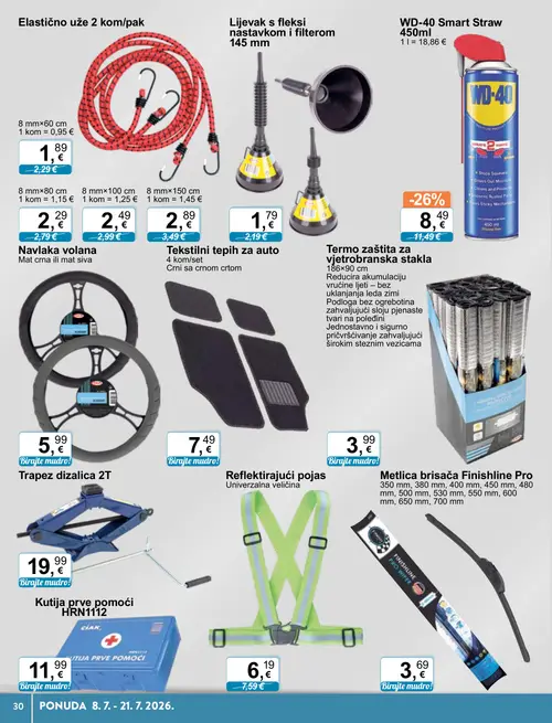 KTC katalog — stranica 20: WD-40 WD-40 Smart Straw, Reflektirajući pojas, Lijevak s fleksnastavkom i filterom, Elastično uže (vrijedi 08. 07. 2026.–21. 07. 2026.)