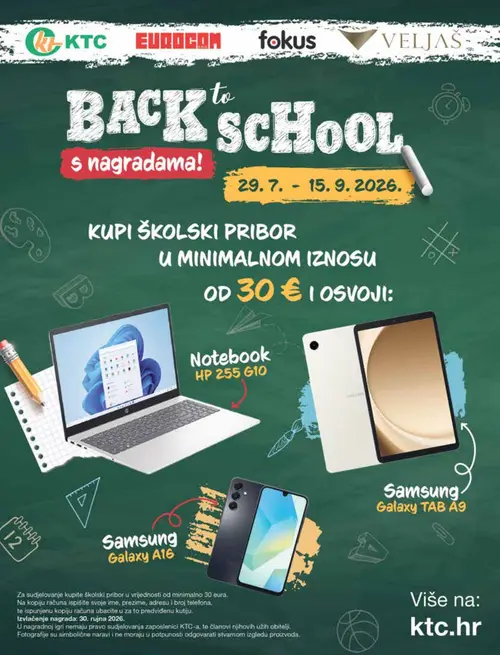 KTC katalog — stranica 6: Samsung Samsung Galaxy A16, Notebook HP 255 G10, Samsung Samsung Galaxy TAB A9 (vrijedi 19. 08. 2026.–01. 09. 2026.)