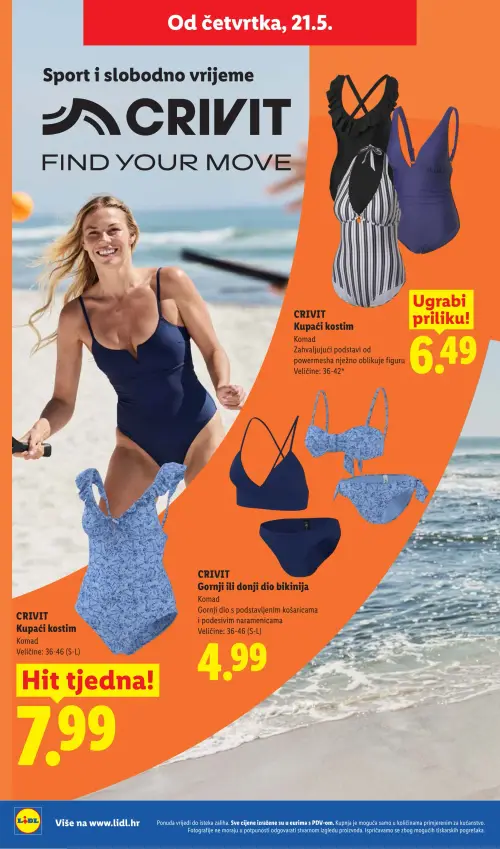Lidl katalog — stranica 24: CRIVIT CRIVIT Kupaći kostim, CRIVIT CRIVIT Kupaći kostim, CRIVIT CRIVIT Gornji ili donji dio bikinija (vrijedi 18. 05. 2026.–31. 08. 2026.)