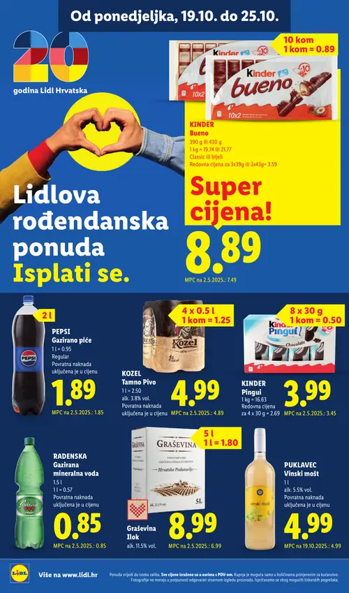 Lidl katalog — stranica 6: PEPSI Gazirano piće (vrijedi 19.10.–25.10.2026.)