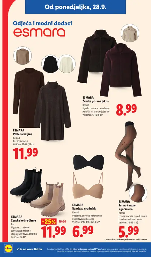 Lidl katalog — stranica 28: ESMARA Ženske kožne čizme (vrijedi 28. 09. 2026.–04. 10. 2026.)