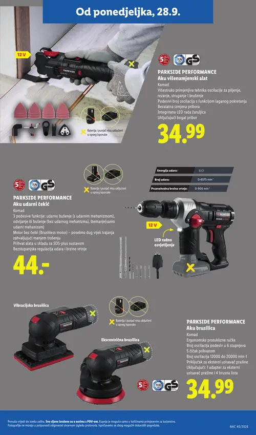 Lidl katalog — stranica 33: PARKSIDE PERFORMANCE Aku višenamjenski alat (vrijedi 28. 09. 2026.–04. 10. 2026.)