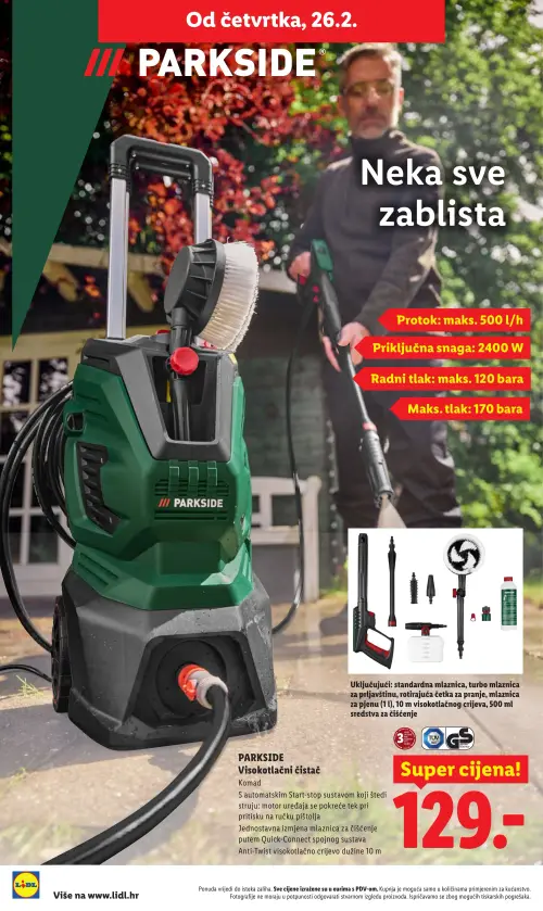 Lidl katalog — stranica 24: PARKSIDE PARKSIDE Visokotlačni čistač (vrijedi 23. 02. 2026.–01. 07. 2026.)