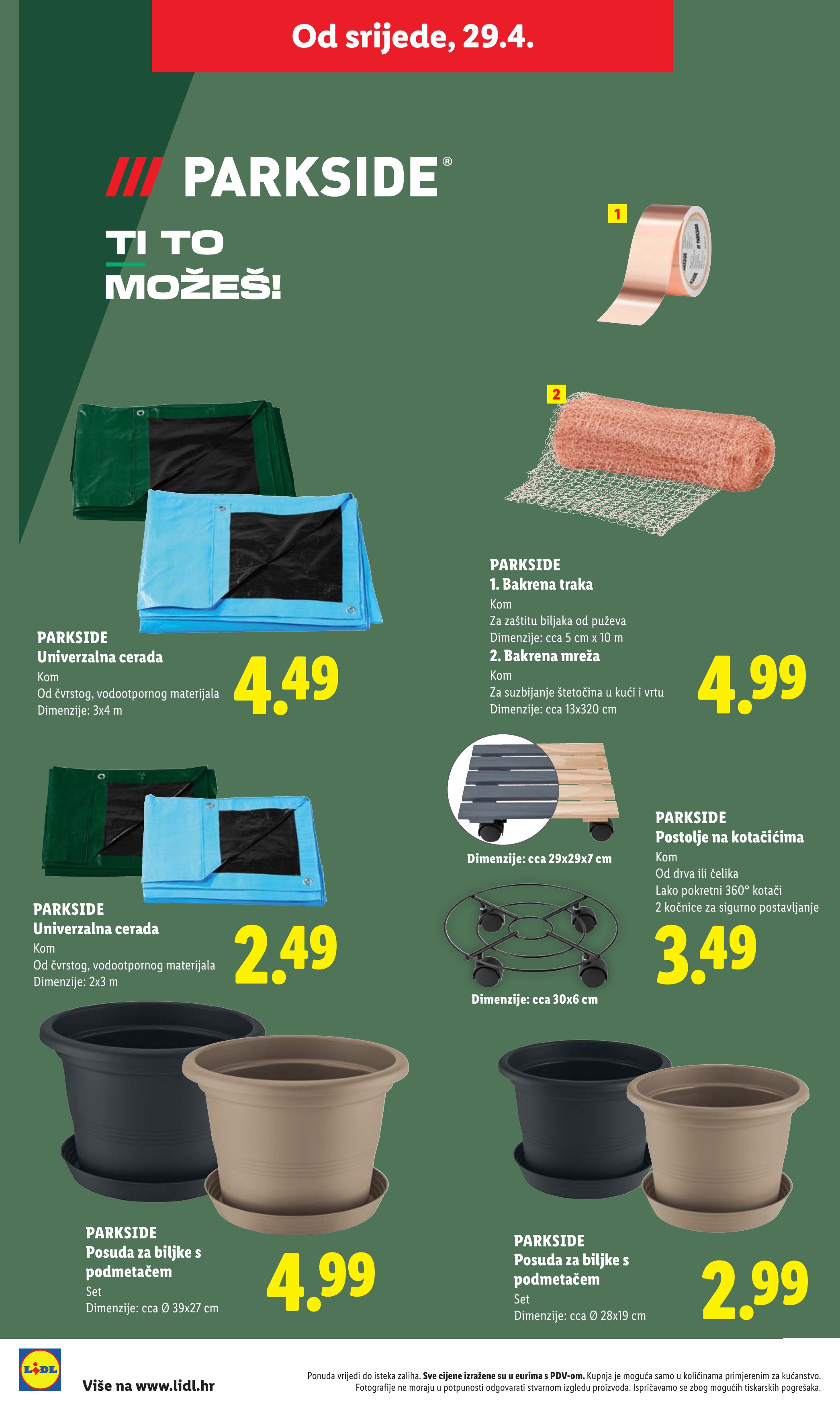 Lidl katalog — stranica 18: PARKSIDE PARKSIDE Univerzalna cerada, PARKSIDE PARKSIDE 1. Bakrena traka, PARKSIDE PARKSIDE Univerzalna cerada, PARKSIDE PARKSIDE Postolje na kotačićima (vrijedi 23. 02. 2026.–19. 06. 2026.)