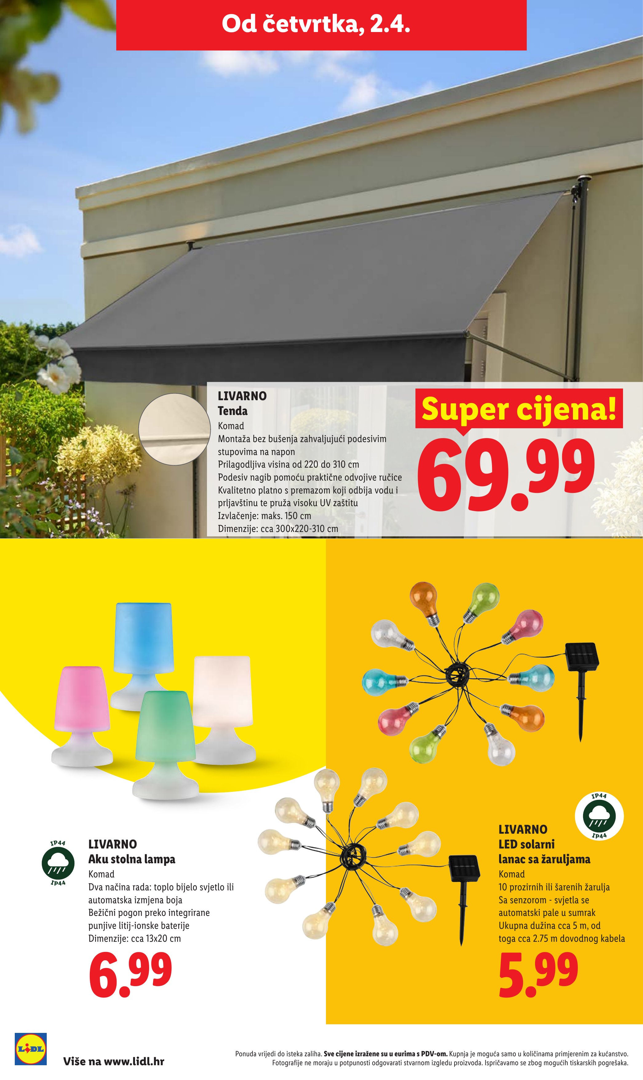 Lidl katalog — stranica 20: LIVARNO LIVARNO Tenda, LIVARNO LIVARNO Aku stolna lampa, LIVARNO LIVARNO LED solarni lanac sa žaruljama (vrijedi 23. 02. 2026.–19. 06. 2026.)