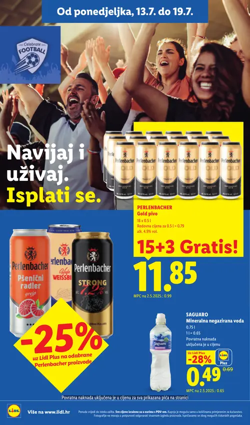 Lidl katalog — stranica 14: Saguaro Mineralna negazirana voda (vrijedi 13. 07. 2026.–19. 07. 2026.)