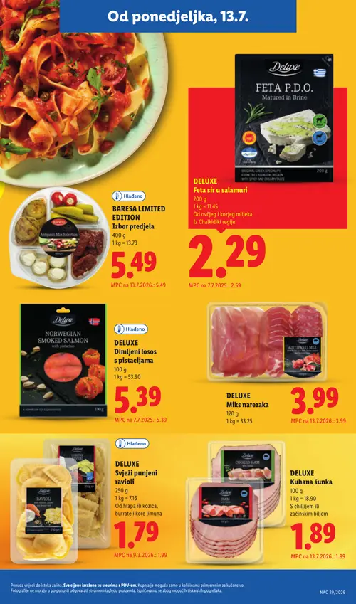 Lidl katalog — stranica 17: DELUXE DELUXE Svježi punjeni ravioli (vrijedi 13. 07. 2026.–19. 07. 2026.)