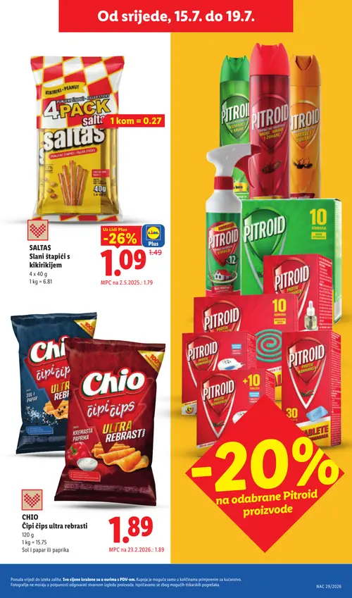 Lidl katalog — stranica 59: SALTAS SALTAS Slani štapići s kikirikijem (vrijedi 13. 07. 2026.–19. 07. 2026.)