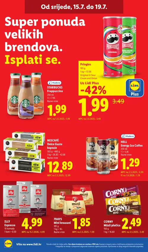 Lidl katalog — stranica 64: Pringles Pringles, NESCAFÉ NESCAFÉ Dolce Gusto kapsule (vrijedi 13. 07. 2026.–19. 07. 2026.)