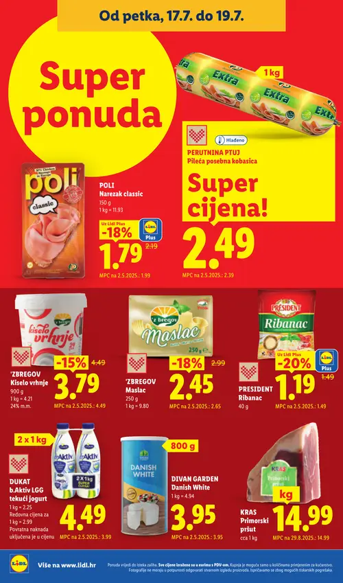 Lidl katalog — stranica 68: PRESIDENT PRESIDENT Ribana, POLI Narezci classic, 'ZBREGOV 'ZBREGOV Maslac, 'ZBREGOV 'ZBREGOV Kiselo vrhnje (vrijedi 13. 07. 2026.–19. 07. 2026.)