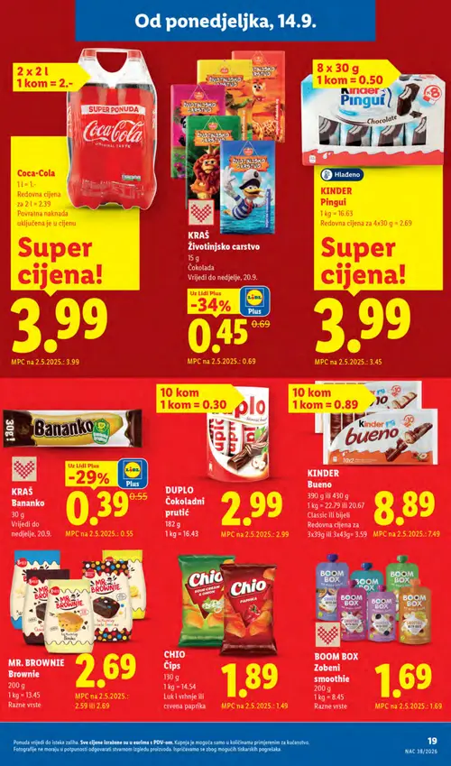 Lidl katalog — stranica 19: KRAŠ Životinjsko carstvo, KRAŠ Bananko (vrijedi 14. 09. 2026.–20. 09. 2026.)