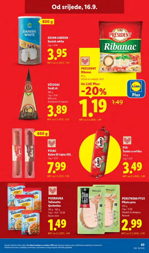 Lidl katalog — stranica 63: PRESIDENT Ribanac (vrijedi 14. 09. 2026.–20. 09. 2026.)