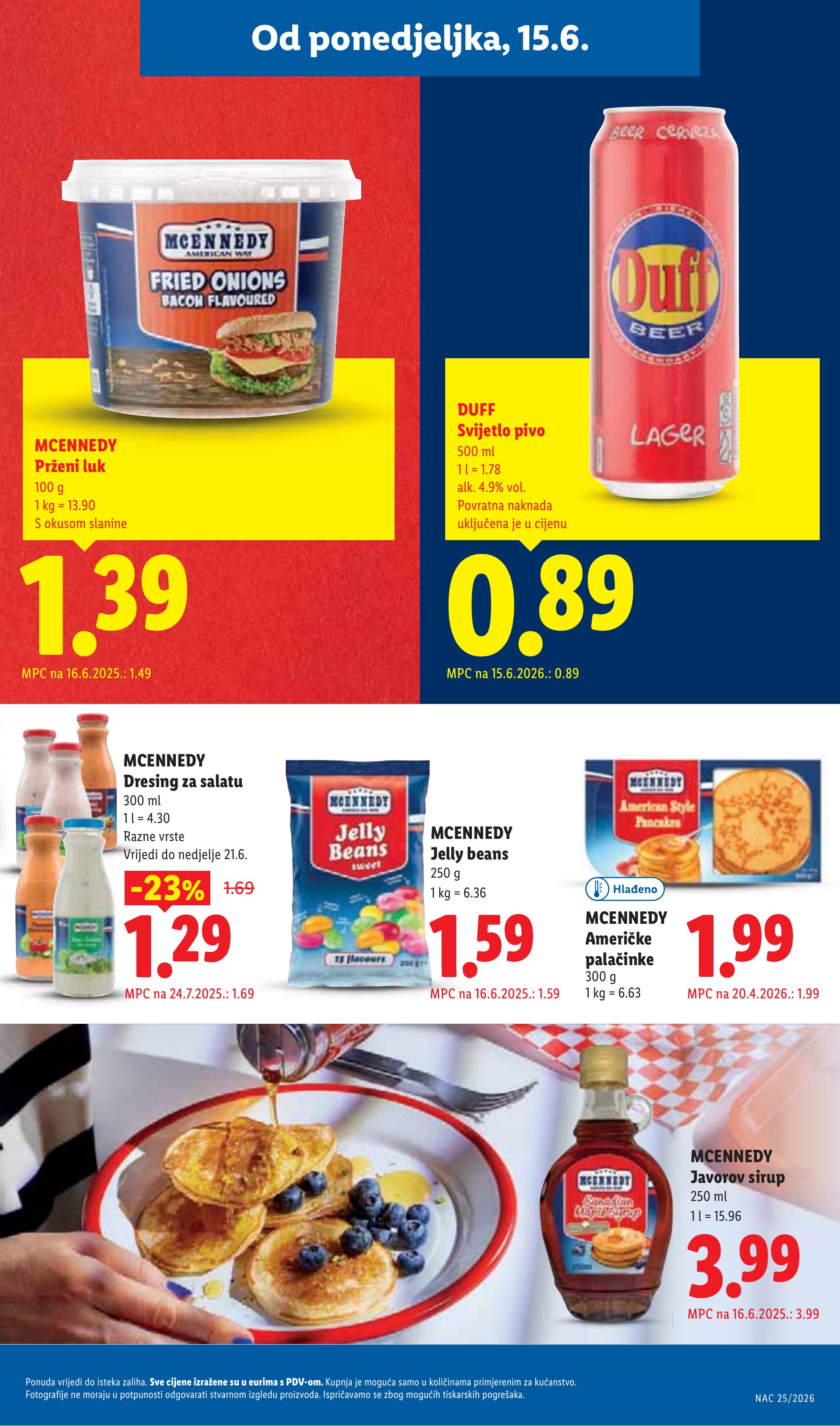 Lidl katalog — stranica 13: Mcennedy Dresing za salatu, Mcennedy Prženi luk s okusom slanine (vrijedi 15. 06. 2026.–21. 06. 2026.)
