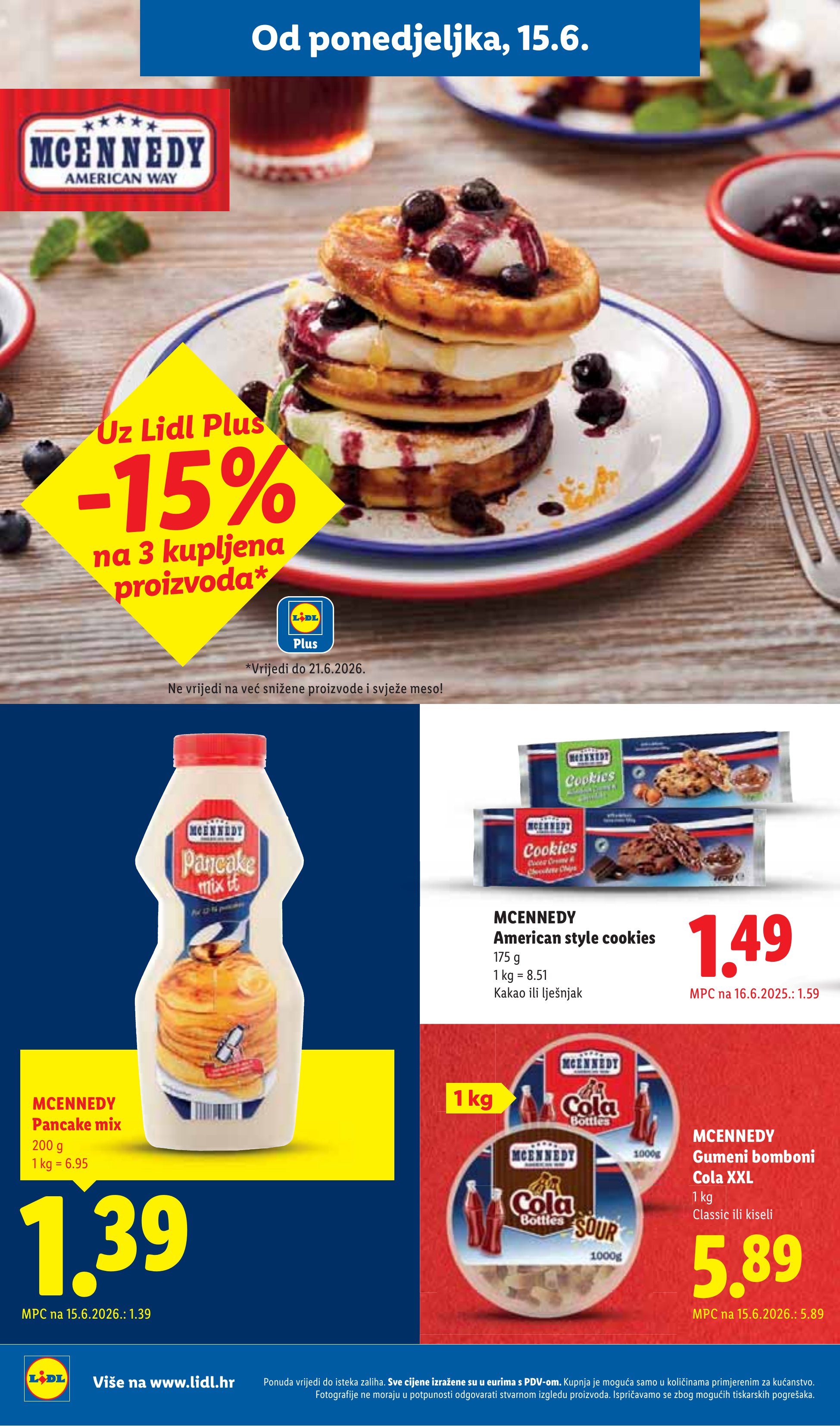 Lidl katalog — stranica 18: MCENNEDY American style cookies (kakao ili lješnjak) (vrijedi 15. 06. 2026.–21. 06. 2026.)