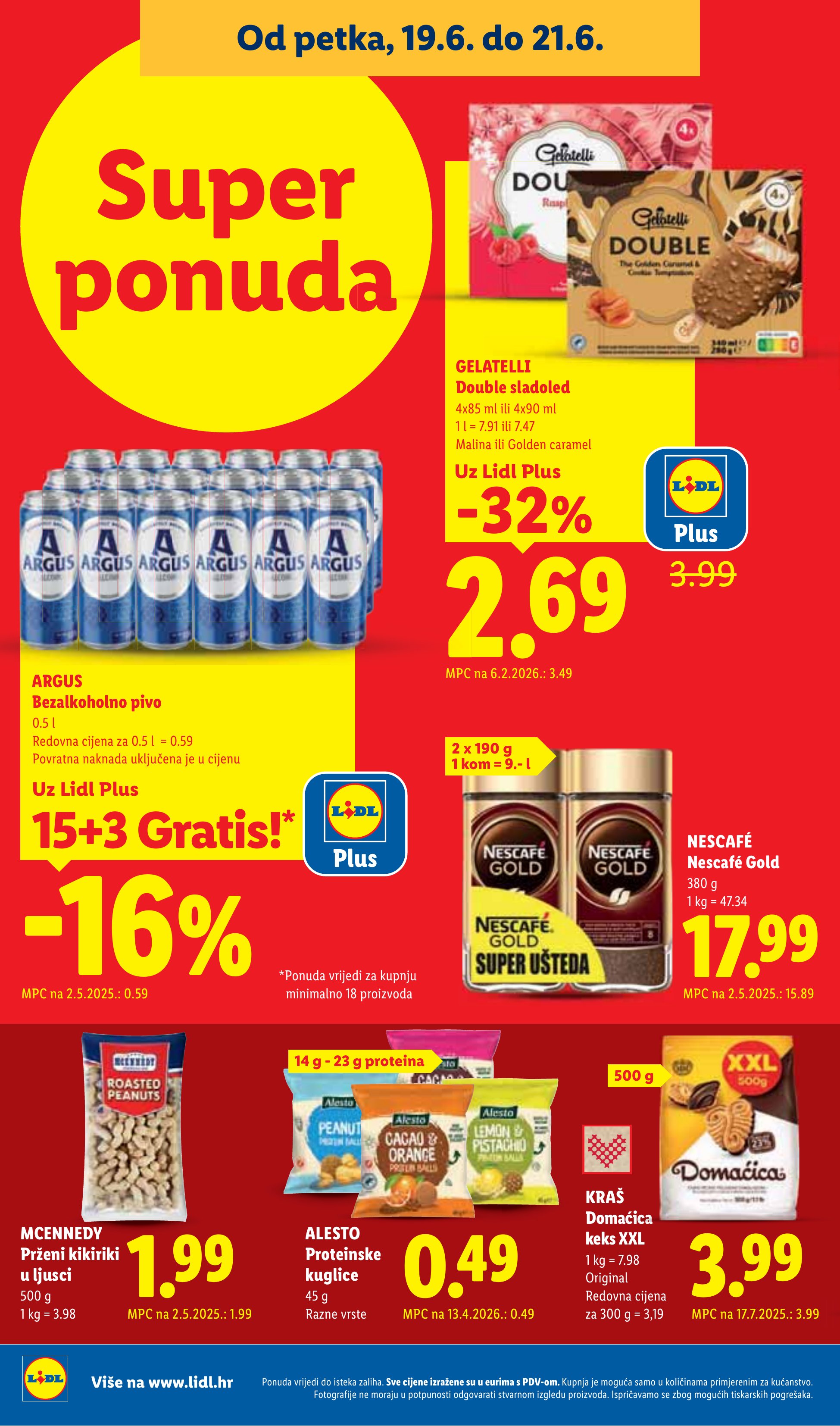 Lidl katalog — stranica 62: Gelatelli Double sladoled (Malina ili Golden caramel) (vrijedi 15. 06. 2026.–21. 06. 2026.)