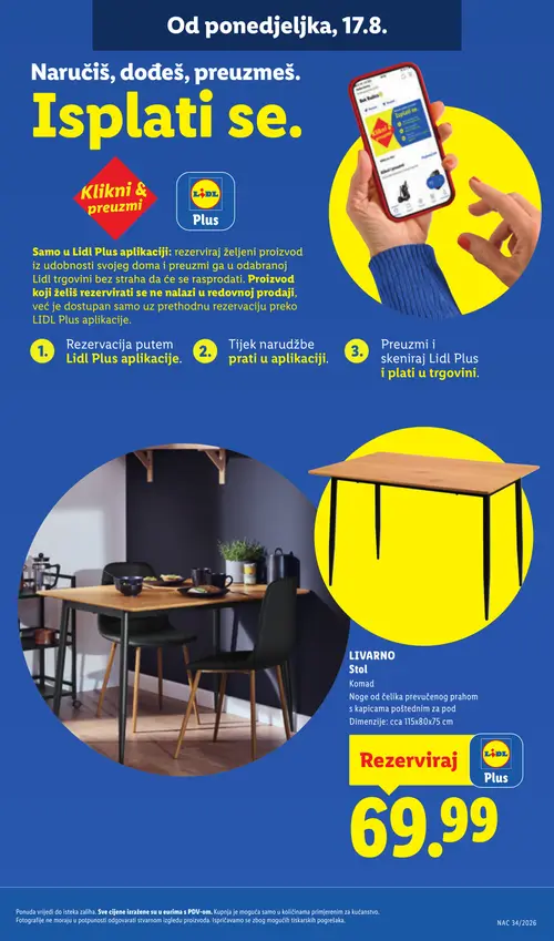 Lidl katalog — stranica 31: LIVARNO stol (vrijedi 17. 08. 2026.–23. 08. 2026.)