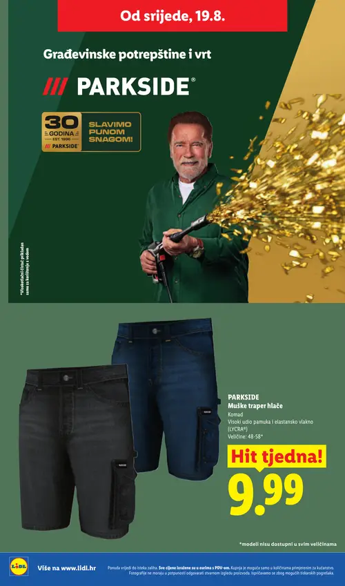 Lidl katalog — stranica 36: PARKSIDE Muške traper hlače (vrijedi 17. 08. 2026.–23. 08. 2026.)