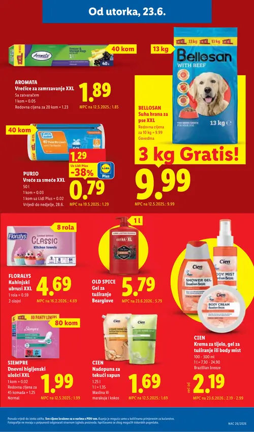 Lidl katalog — stranica 19: Purio Vreće za smeće XXL (vrijedi 23. 06. 2026.–28. 06. 2026.)