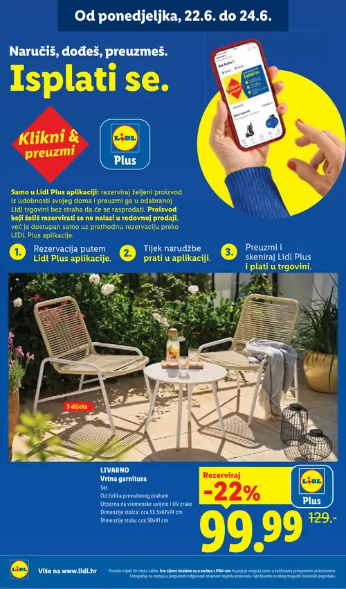 Lidl katalog — stranica 34: LIVARNO Vrtna garnitura (vrijedi 23. 06. 2026.–28. 06. 2026.)