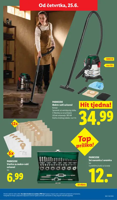 Lidl katalog — stranica 37: PARKSIDE PARKSIDE Mokro-suhi usisavač, PARKSIDE PARKSIDE Vrećice za mokro-suhi usisavač, PARKSIDE PARKSIDE Set nareznica i ureznic (vrijedi 23. 06. 2026.–28. 06. 2026.)