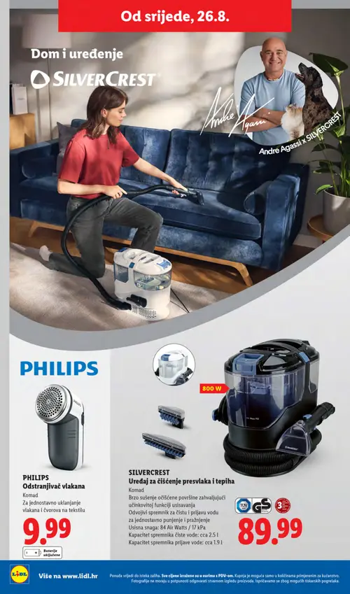 Lidl katalog — stranica 42: PHILIPS Odstranjivač vlakana, SILVERCREST Uređaj za čišćenje presvlaka i tepiha (vrijedi 24. 08. 2026.–30. 08. 2026.)