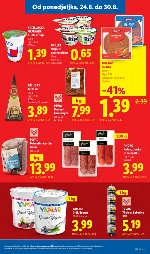 Lidl katalog — stranica 7: Dulano Salama (vrijedi 24. 08. 2026.–30. 08. 2026.)