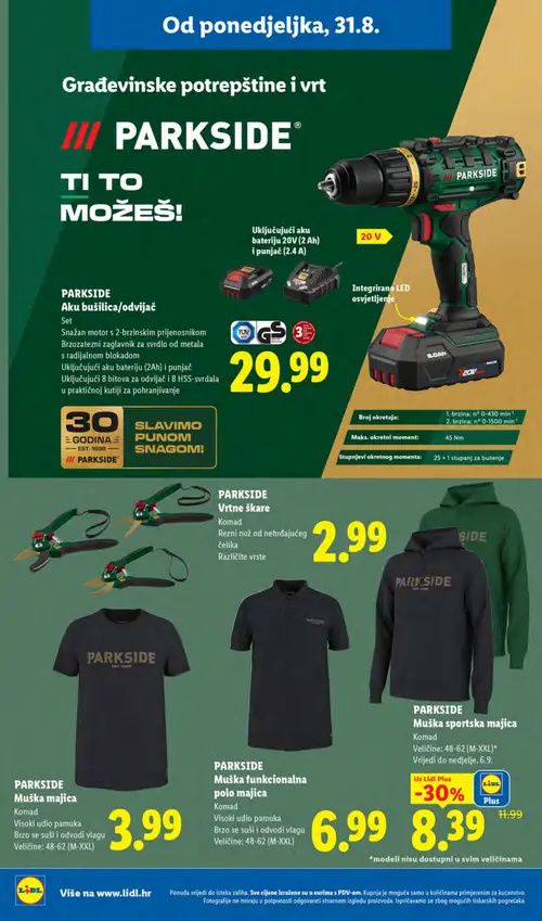 Lidl katalog — stranica 24: PARKSIDE Muška sportska majica (vrijedi 31. 08. 2026.–06. 09. 2026.)