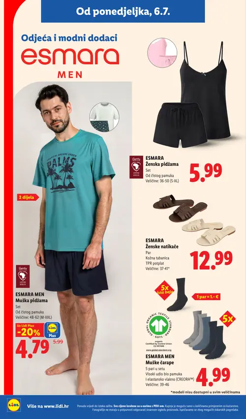 Lidl katalog — stranica 29: ESMARA MEN ESMARA muška pidžama (vrijedi 06. 07. 2026.–12. 07. 2026.)