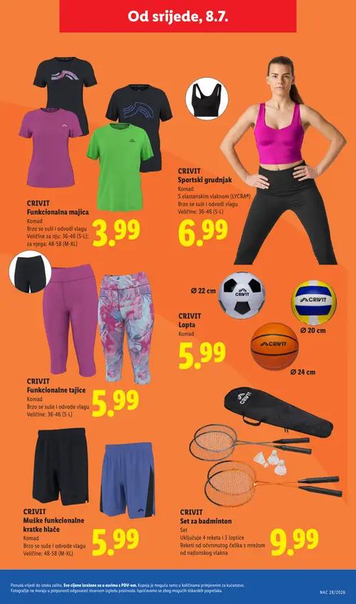 Lidl katalog — stranica 42: CRIVIT CRIVIT Muške funkcionalne kratke hlače, CRIVIT CRIVIT Set za badminton (vrijedi 06. 07. 2026.–12. 07. 2026.)