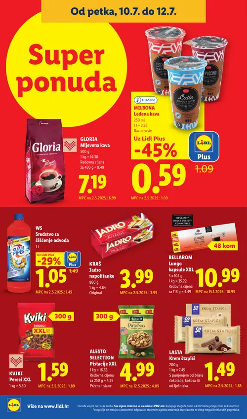 Lidl katalog — stranica 67: W5 Sredstvo za čišćenje odvoda, LASTA Krem štapići, KVIKI Pereci XXL (vrijedi 06. 07. 2026.–12. 07. 2026.)