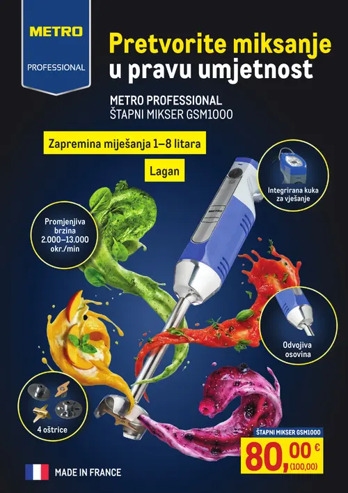 Metro katalog — stranica 1: METRO PROFESSIONAL Štapni mikser GSM1000 (vrijedi 01. 09. 2026.–30. 09. 2026.)