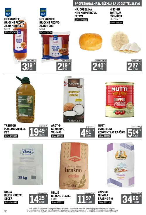 Metro katalog — stranica 12: MISSION TORTILJA PŠENIČNA, METRO CHEF BRIOCHE PECIVO ZA HAMBURGER, METRO CHEF BRIOCHE PECIVO ZA HOT DOG, MR. DOBELINA MINI KRUMPIROVA PECIVA (vrijedi 01. 09. 2026.–30. 09. 2026.)