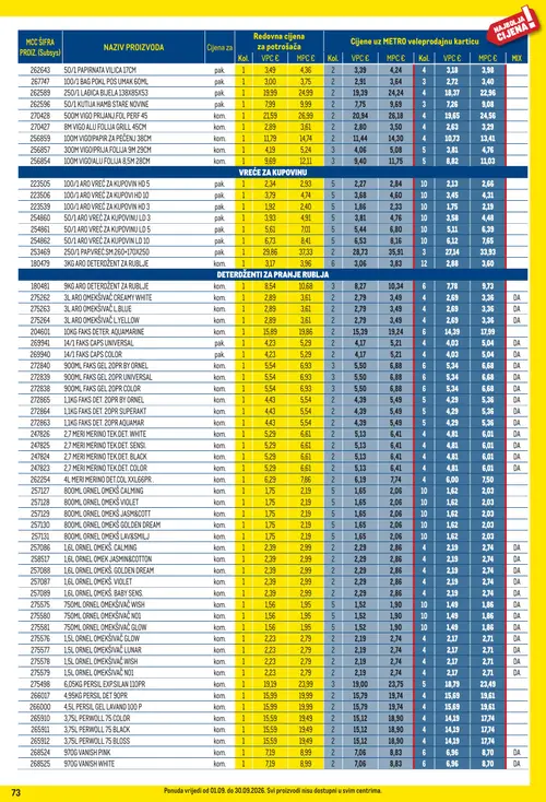 Metro katalog — stranica 73 (vrijedi 01. 09. 2026.–30. 09. 2026.)