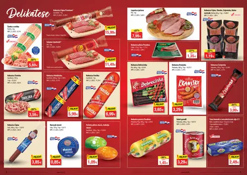 NTL katalog — stranica 5: Perutnina Ptuj Kobasica pureća Posebna, Šunka u ovitku, Gavrilović Kobasica Čajna Premium*, Jeli Salama Sandwich* (vrijedi 23. 09. 2026.–29. 09. 2026.)