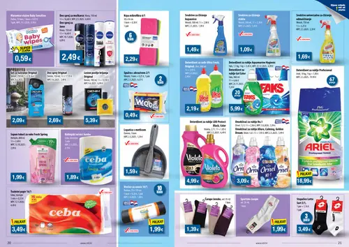 NTL katalog — stranica 11: Pulino Maramice vlažne Baby Sensitive, Nivea Deo sprej za muškarce, Woosh Krpa mikrofibra 6/1, Woosh Sredstvo za čišćenje kupaonice (vrijedi 23. 09. 2026.–29. 09. 2026.)