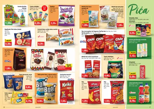 NTL katalog — stranica 9: Bombon Big Baby Pop Sour, Lizalica zviždaljka, Bomboni, MOGYI Kikiriki prženi slani s morskom soli (vrijedi 23. 09. 2026.–29. 09. 2026.)